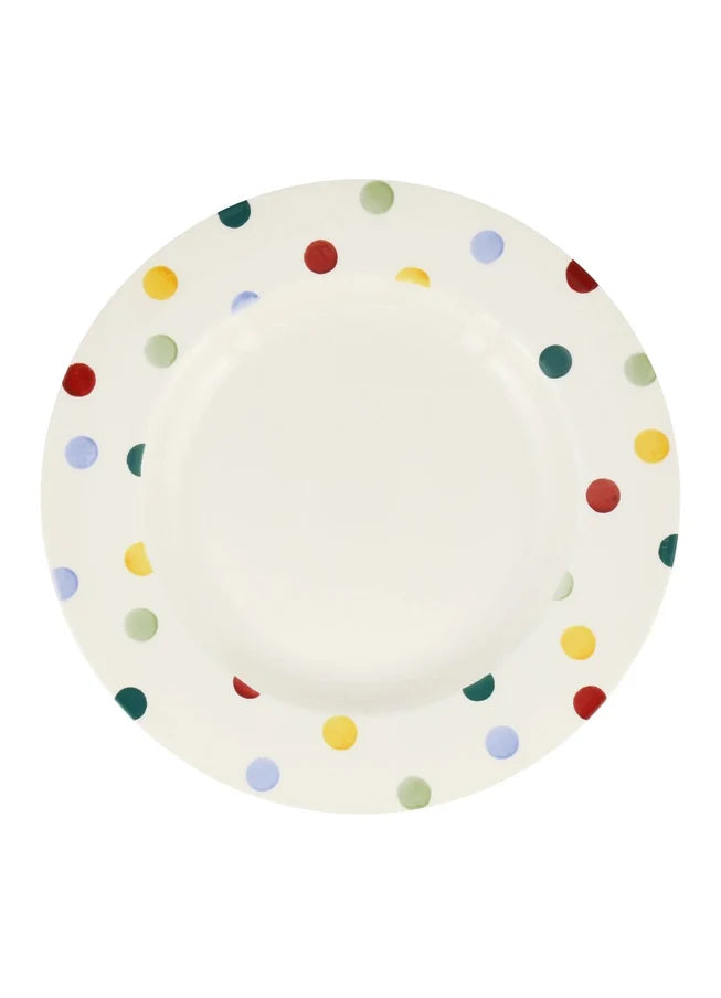 Polka Dot Large Dinner Plate, 10.5 Inch
