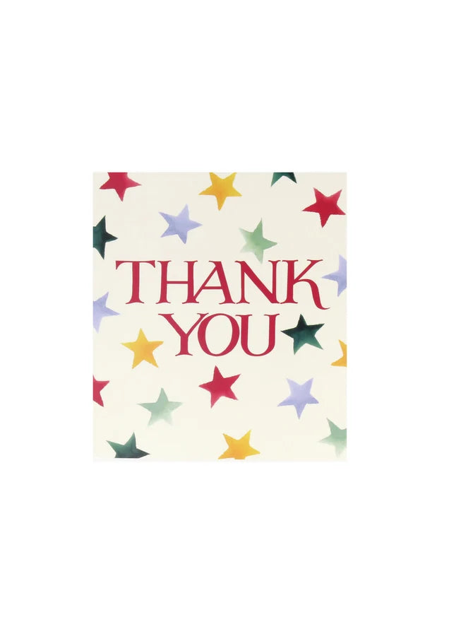 Star Pack Of 8 Thank You Cards