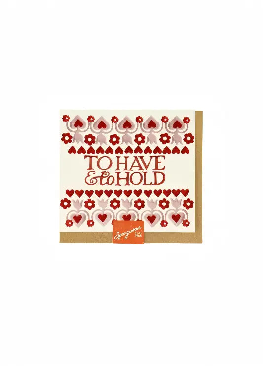 To Have & To Hold Pink Sampler Card